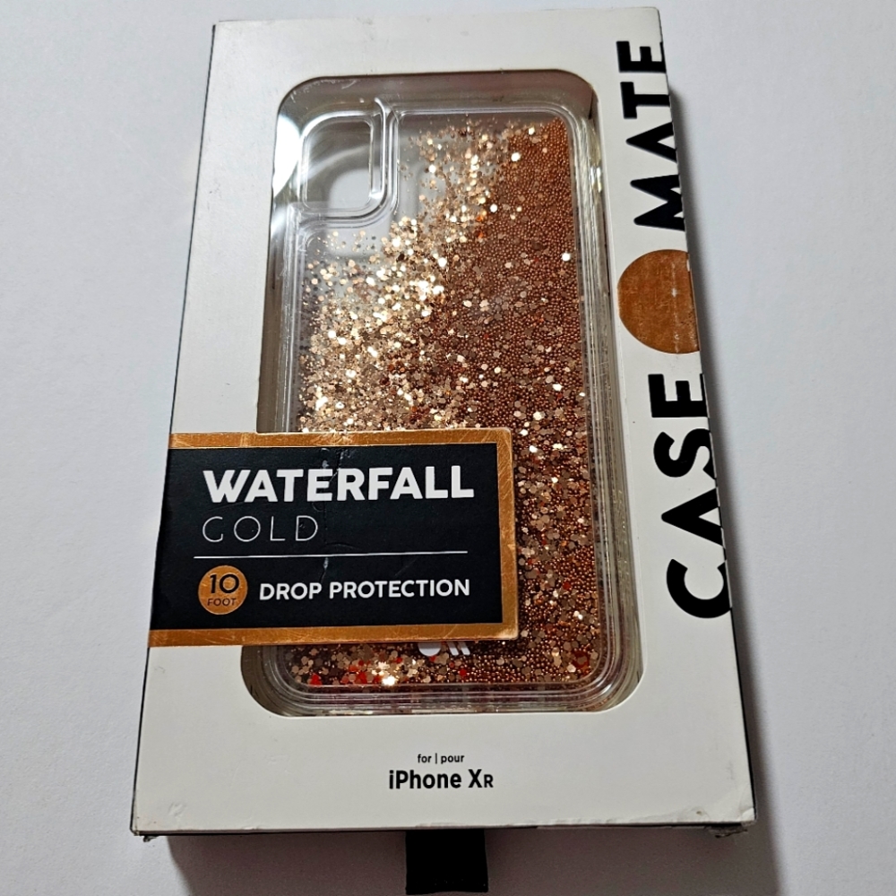 iPhone XR - Casemate Waterfall Gold Series Case (LIQUID GLITTER)